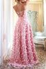 Daydream Off Shoulder Embroidered Tulle Floral Back Lace-up Prom Formal Maxi Dress