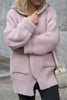 Pocket Hooded Button Oversized Cardigan