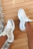 Chunky Mesh Two Tone Lace Up Sneakers