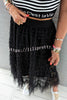 My Darling Dear Tulle Elastic Waist Tiered Midi Skirt