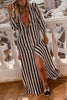 Single-breasted Stipe Shirt Dress