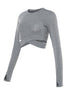 Cross Long Sleeve Crop Top
