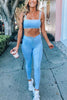 V Lace Up Waist Leggings