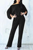 Batwing Sleeve Pockets Jumpsuits
