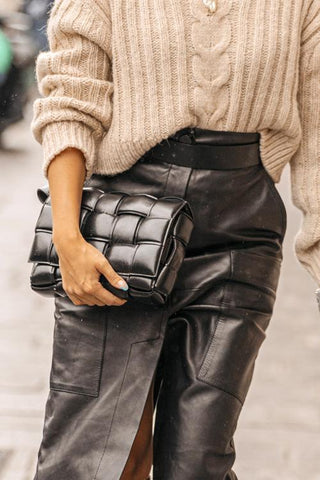 Weave Square Crossbody Bag