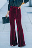 Cheerful Velvet Seam Flares Pants