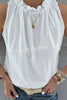 Whitney Cotton Blend Halter Tie Neck Tank Top