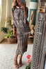 Sunset Cruise Tie-dye Print Dolman Sleeve Stretch Midi Dress