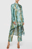 Floral Print Single Breasted Long Sleeved Shirt and Pants Two Piece Set