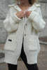 Pocket Hooded Button Oversized Cardigan