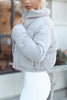 Corduroy Stand Collar Puffer Coat