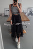 My Darling Dear Tulle Elastic Waist Tiered Midi Skirt