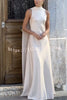 Lilipretty Chic Taste Satin Cape Drape Party Formal Maxi Dress