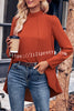 Round Neck Long Sleeve Fake Two Piece Shirt