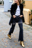 Bohemian Rhapsody Velvet Double Breasted Flap Coat
