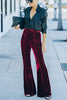 Cheerful Velvet Seam Flares Pants