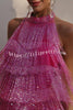 Fringed Halter Neck Backless Mini Dress