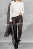 V Neck Long Sleeve Solid Color Hoodie