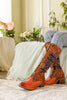 SOFFIA | GEOMETRY PATCHWORK EMBOSSED LEATHER KNEE HIGH BOOT