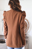 Bubble Sleeve Open Front Blazer
