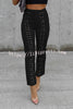 Believe In Me Lace Up High Rise Slim Fit Pants