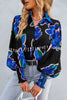 Contrast Unique Print Button Down Long Sleeved Shirt