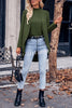 Round Neck Long Sleeve Fake Two Piece Shirt