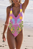 Ethnic Totem Unique Printed Cross-back One-piece Swimsuit