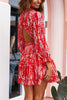 Rio Floral Print Backless Ruffle Mini Dress