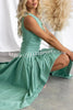 Ruisa Cotton Blend One Shouder Cutout Asymmetrical High Low Maxi Dress