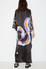 Mostly Magic Satin Unique Print Slit Relaxed Vacation Maxi Dress