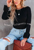 Esen Ribbed Bell Sleeve Knit Sweater