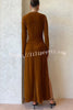 Full of Drama and Sophistication Velvet Side Hip Cutout Slit Maxi Dress