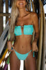 Sexy Wrinkle Lace Up Bikini Set