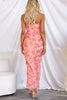 Date Night Strapless Embellished Rose Floral Tulle Split Maxi Dress