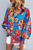 Contrast Unique Print Button Down Long Sleeved Shirt