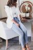 Bubble Sleeve Open Front Blazer
