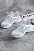 Chunky Mesh Two Tone Lace Up Sneakers