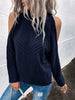 Loose Off-the-shoulder Solid Color Casual Sweater