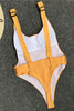 Belted Backless One Pieces Swimwear