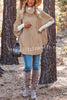 Beside The Fire Cable Poncho Sweater