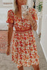 Floral Print Backless Mini Dress