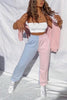 Color Block Elastic Joggers
