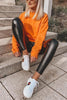 Solid O Neck Long Sleeve Hoodie