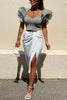 Solid Knot Slit Skirts