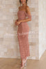 Like Venus Ruched Mesh Overlay Off Shoulder Maxi Dress