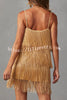 Rodeo Nights Fringed V Neck Mini Dress