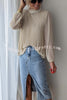 Rooney Pleated Petal Turtleneck Long Sleeve Relaxed Blouse