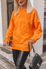 Solid O Neck Long Sleeve Hoodie