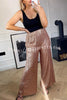 Be The Show Star Sequin Elastic Waist Pocketed Flare Pants